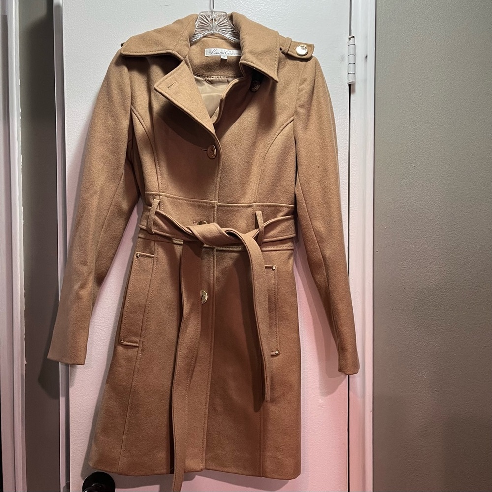 Kenneth Cole New York Camel Trench Coat